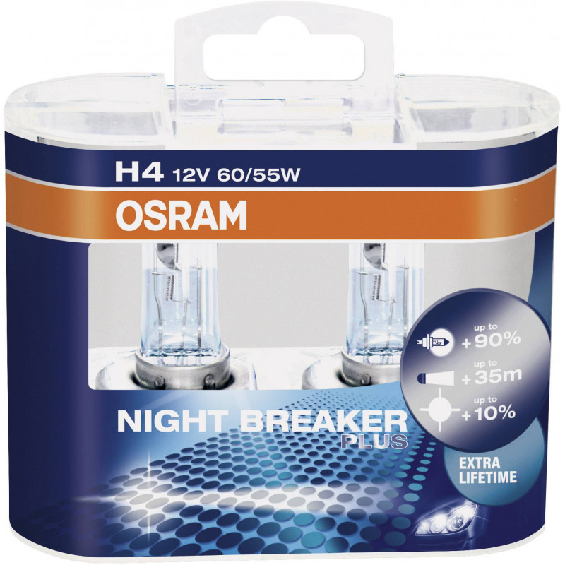 Kit Lampade OSRAM NIGHT BREAKER PLUS H4